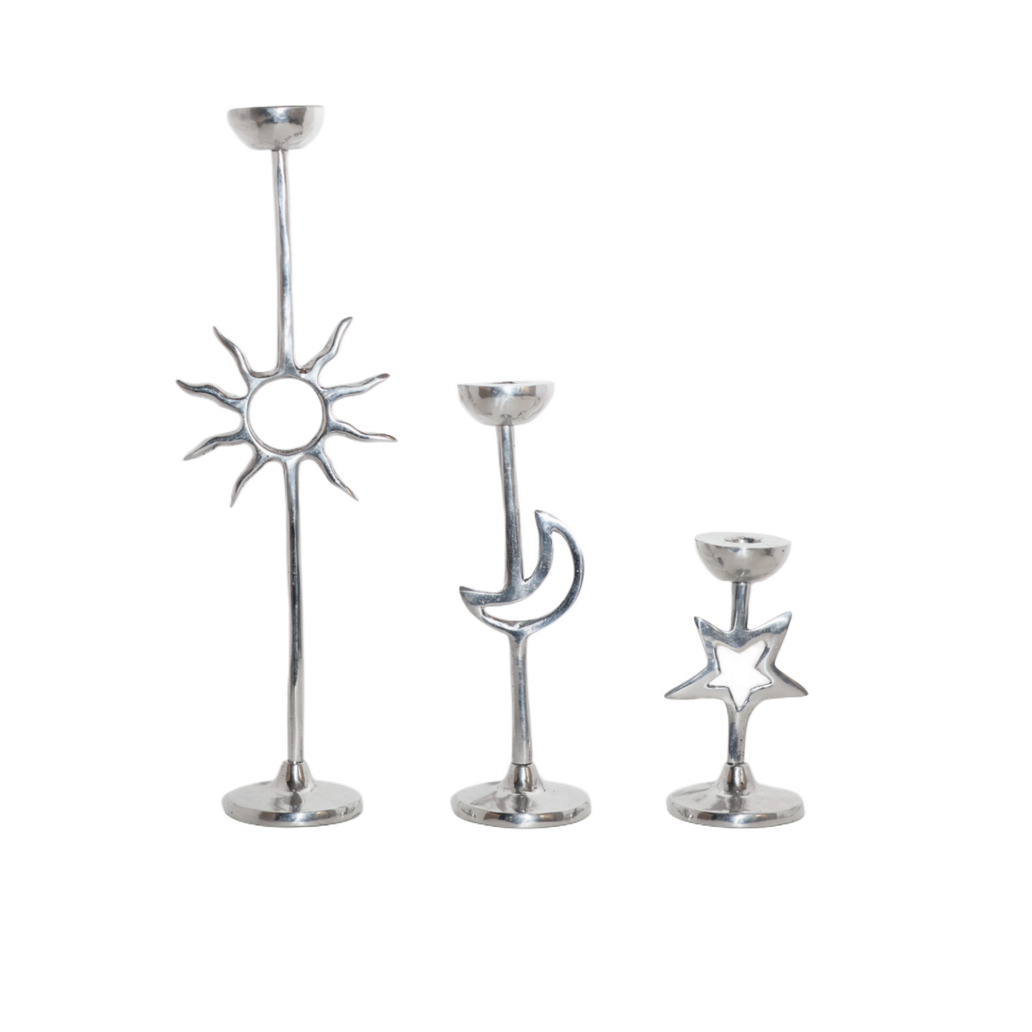 3pcs Candle holder Sun, Moon, Star