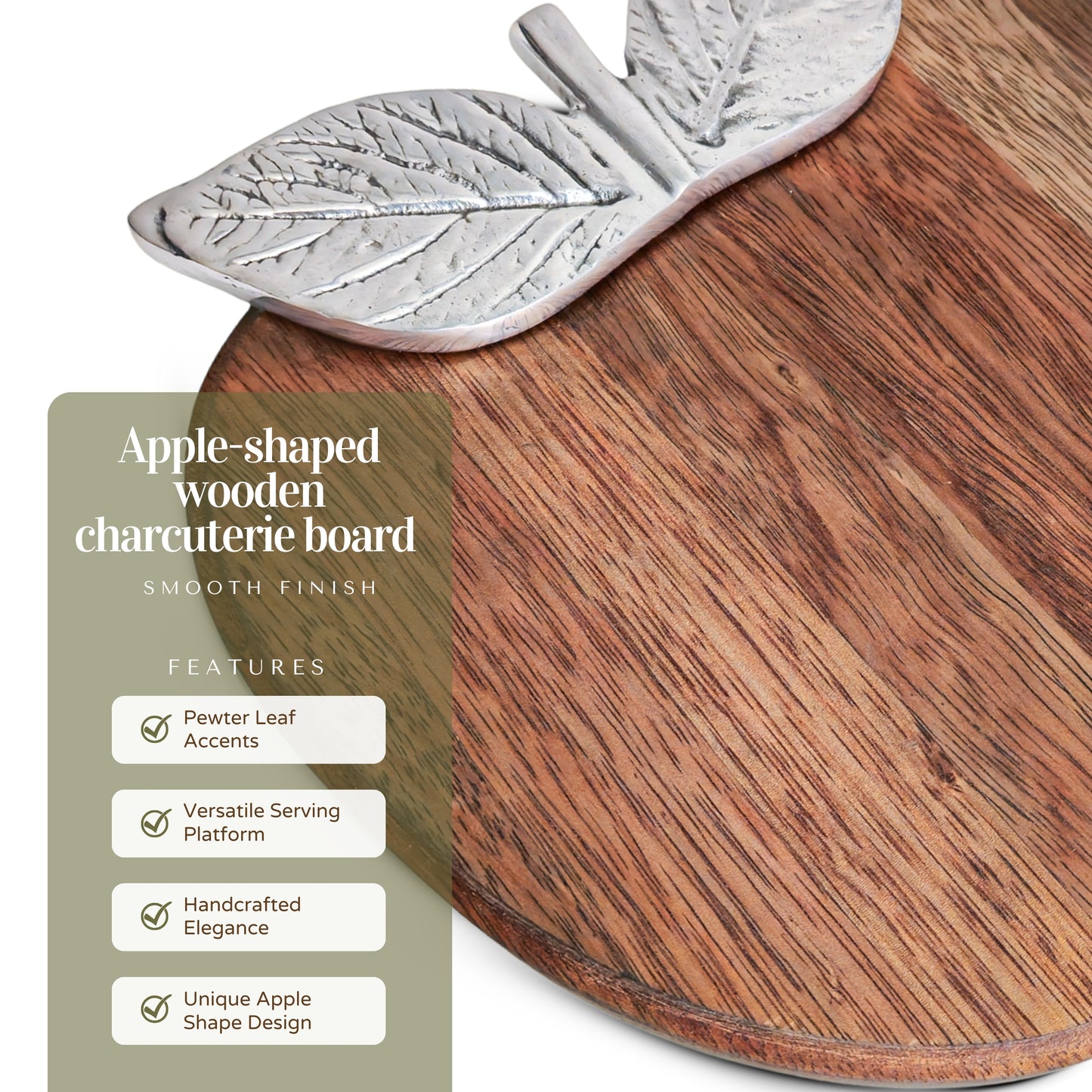Apple Shaped Wooden Cutting Board