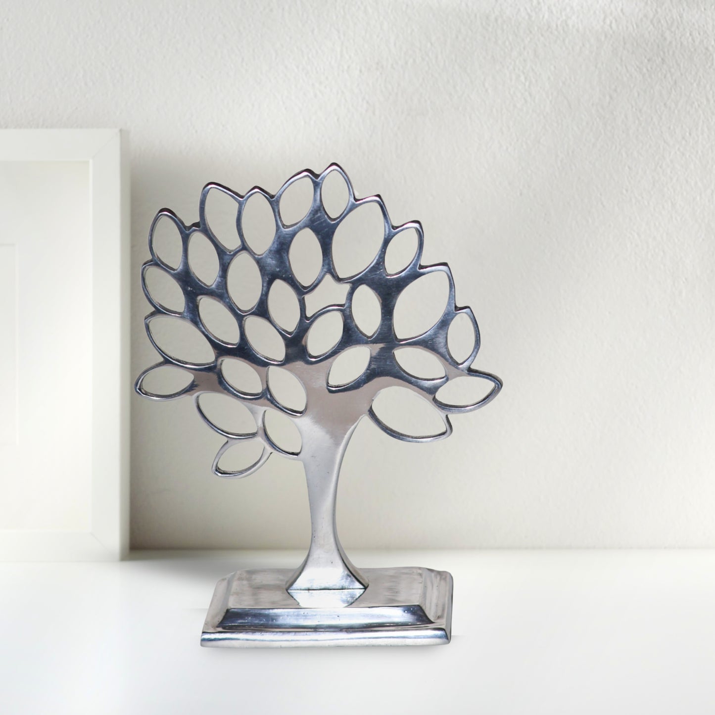 Pewter Geometric Tree of Life Table Ornament