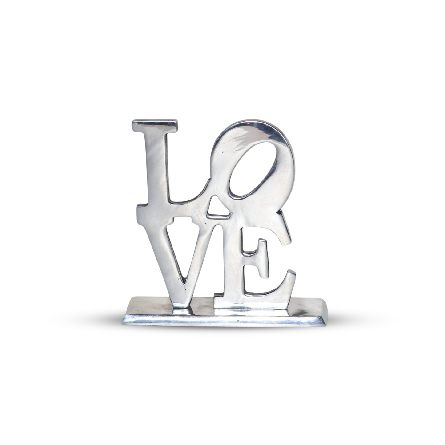 LOVE Sculpture Silver-Like Finish Pewter – Love ornament