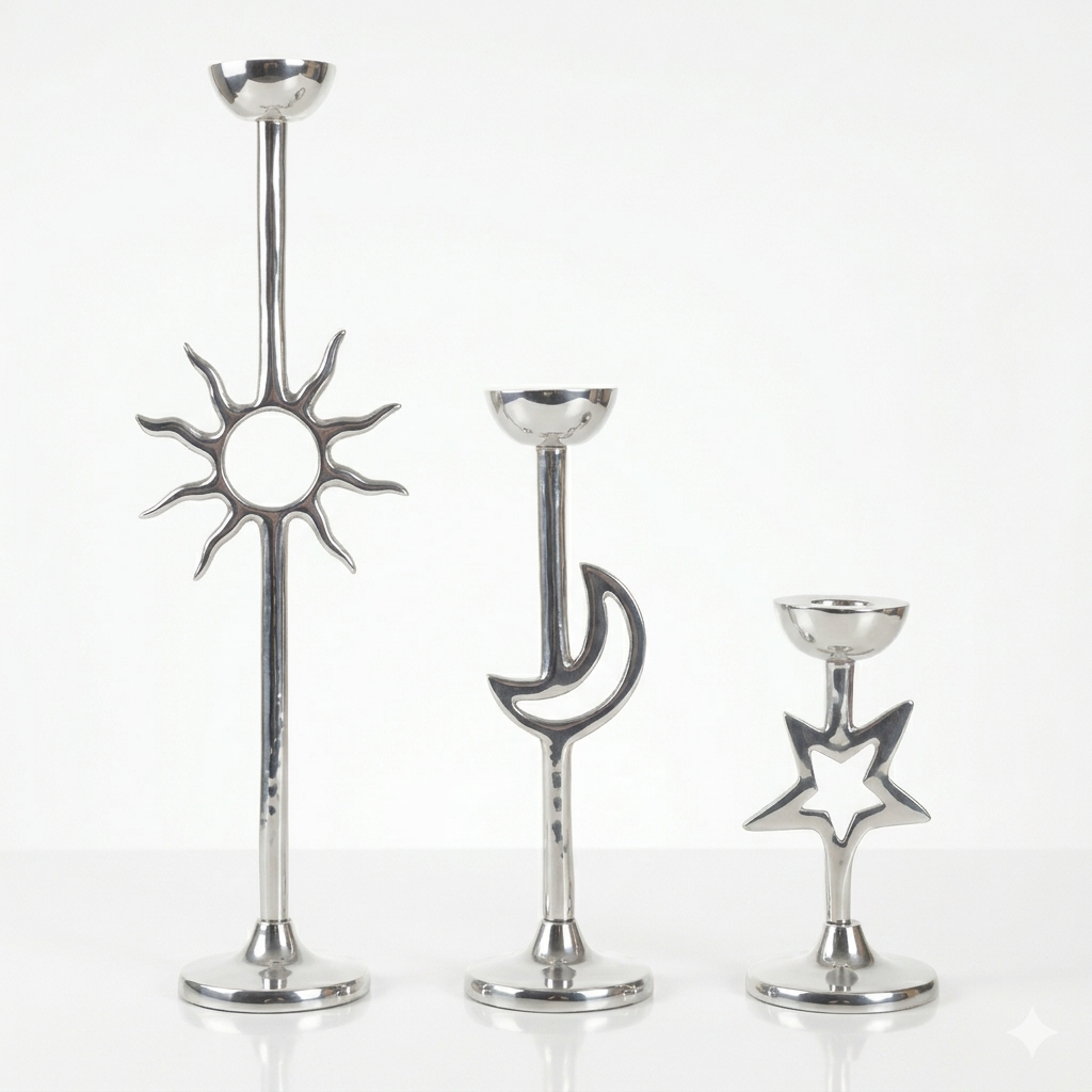 3pcs Candle holder Sun, Moon, Star
