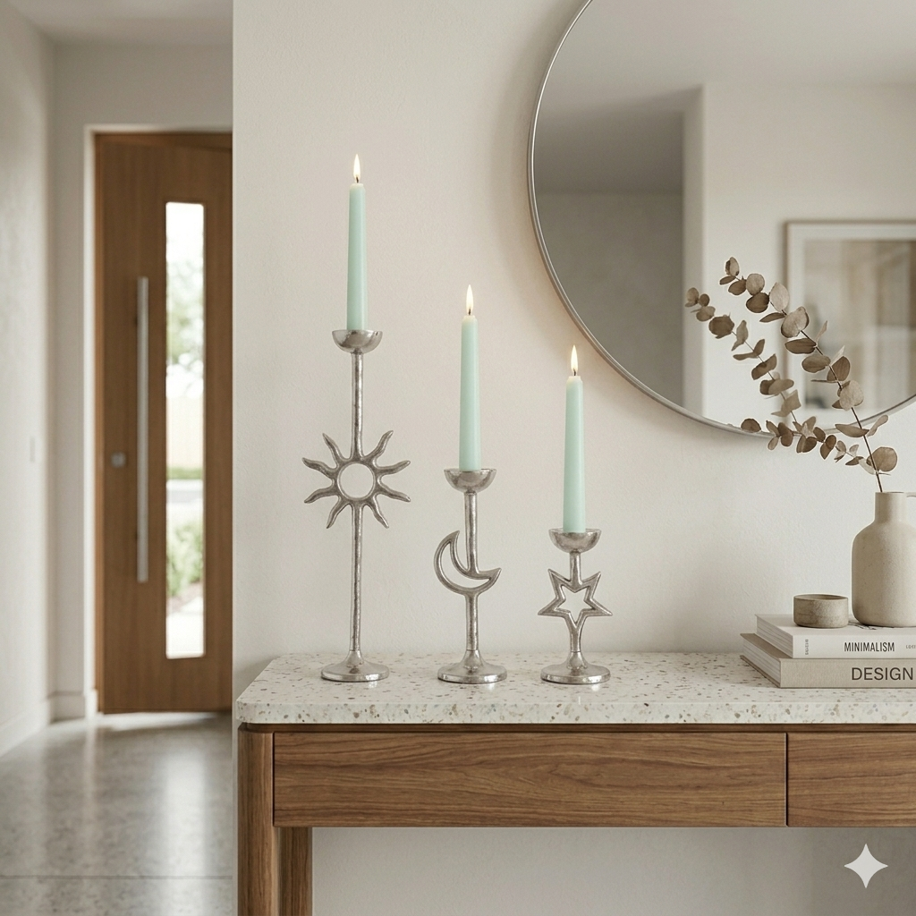 3pcs Candle holder Sun, Moon, Star