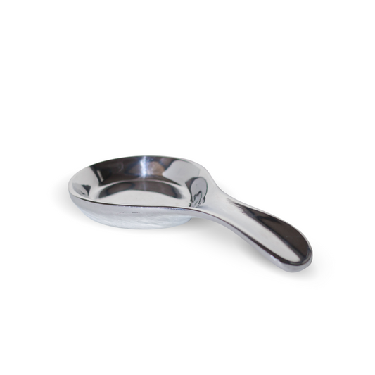 Pewter Spoon Rest, Silver-like Spatula Ladle Holder