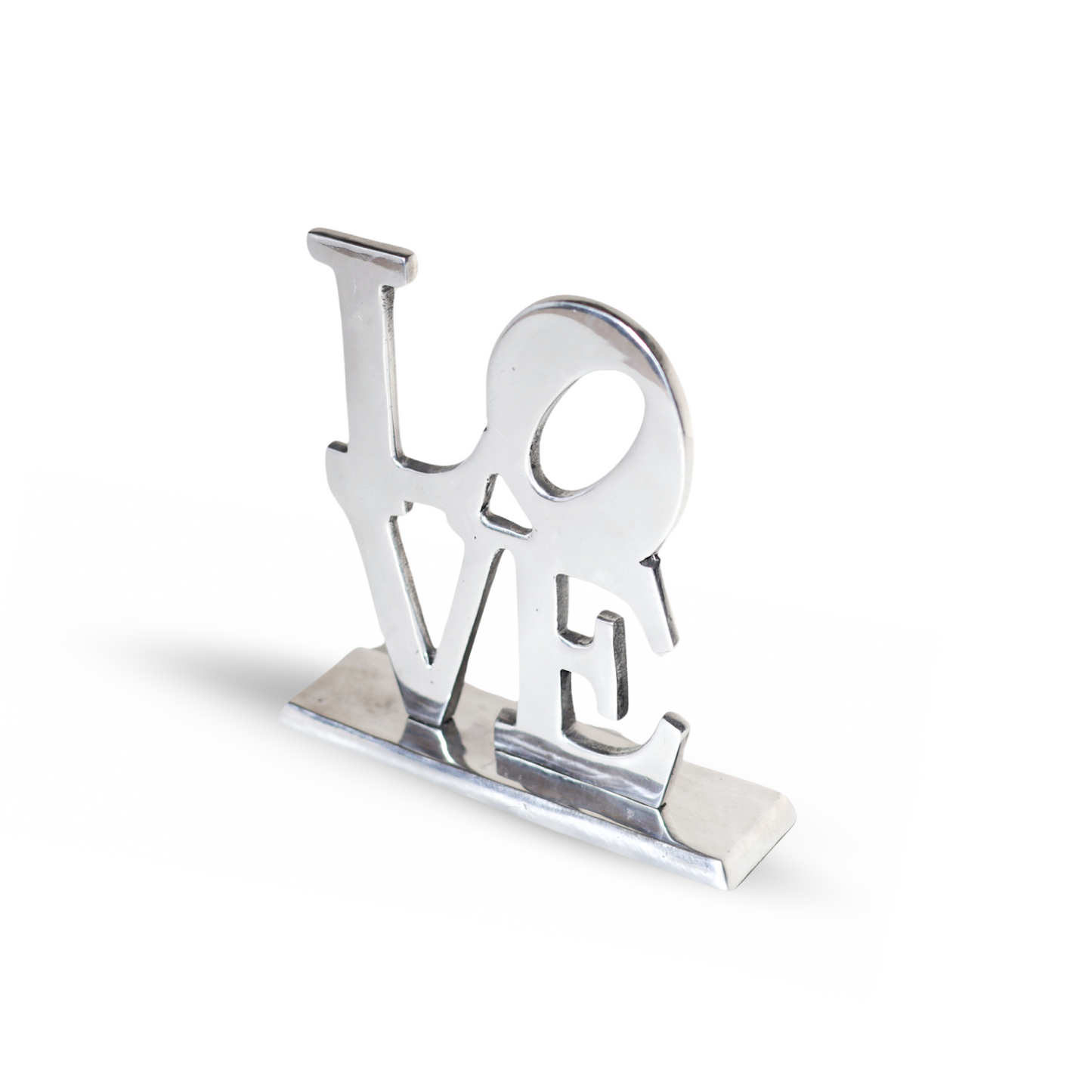 LOVE Sculpture Silver-Like Finish Pewter  – Love ornament