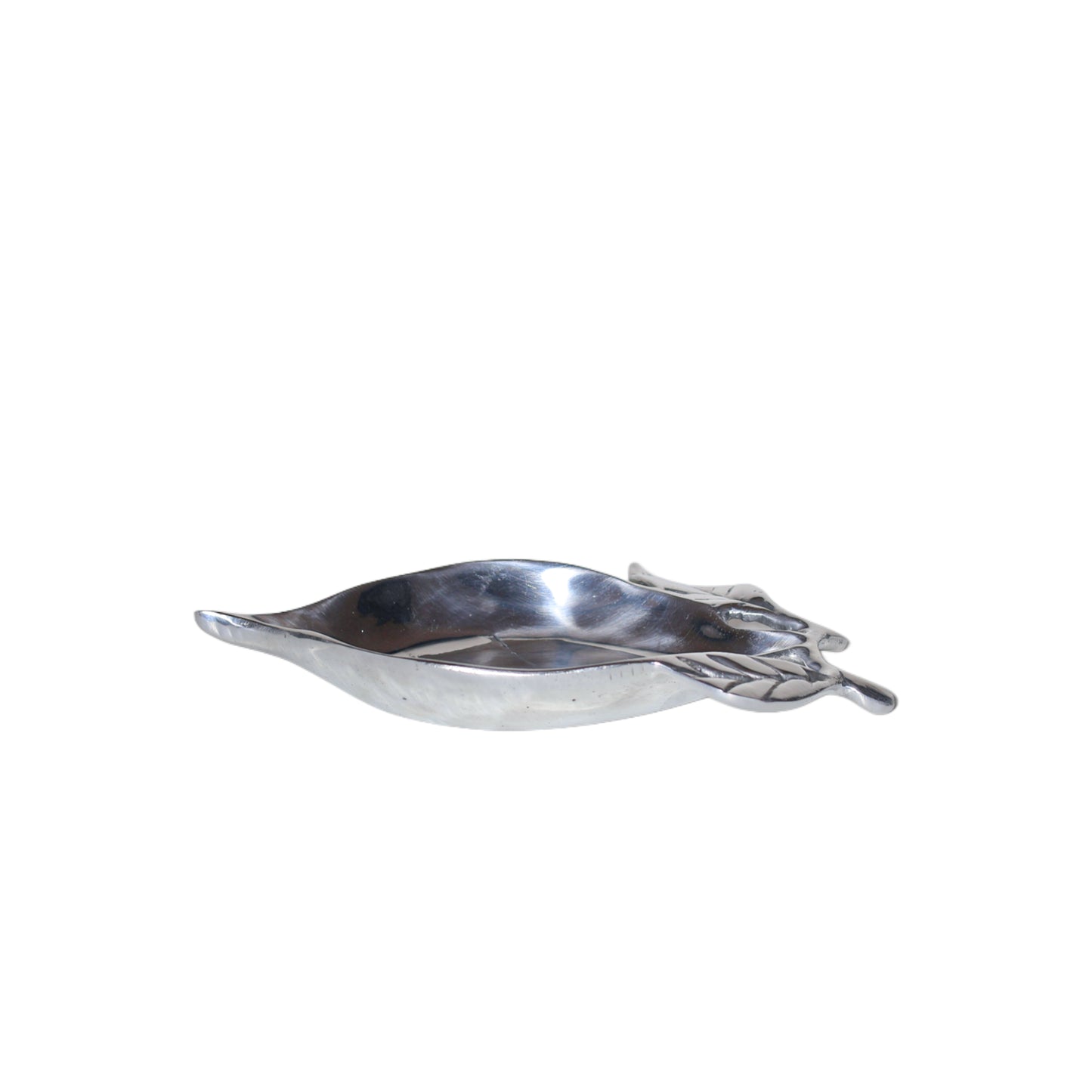 Cocoa Leaf Decorative Tray – Small Pewter Leaf Tray