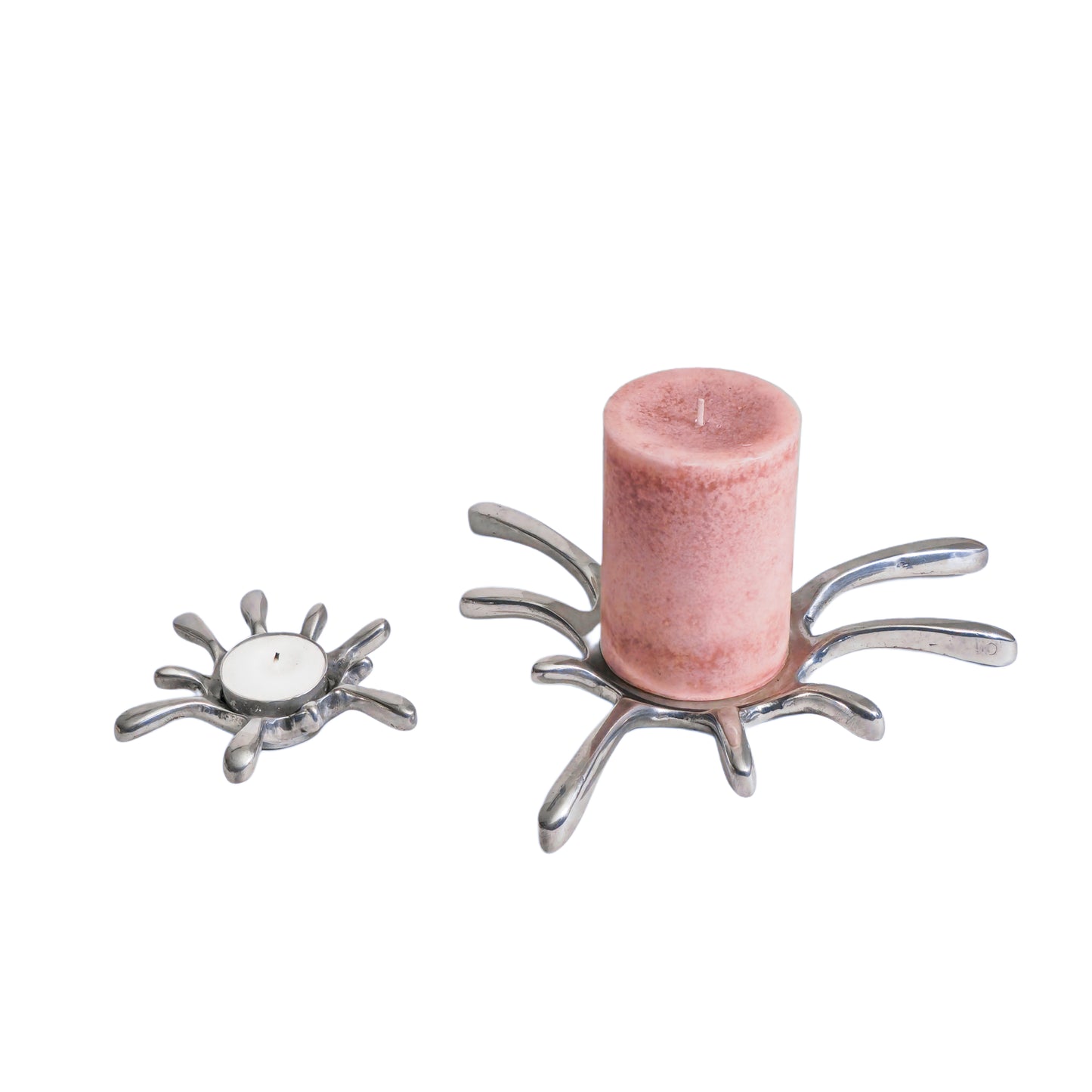 Set of 2 Splash-Shaped Candle Holders