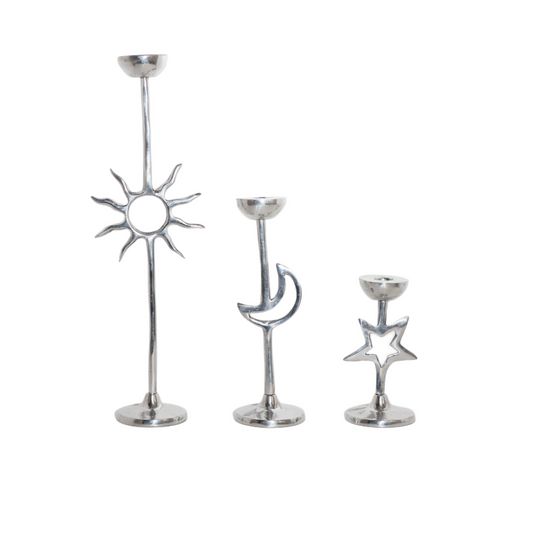 3pcs Candle holder Sun, Moon, Star