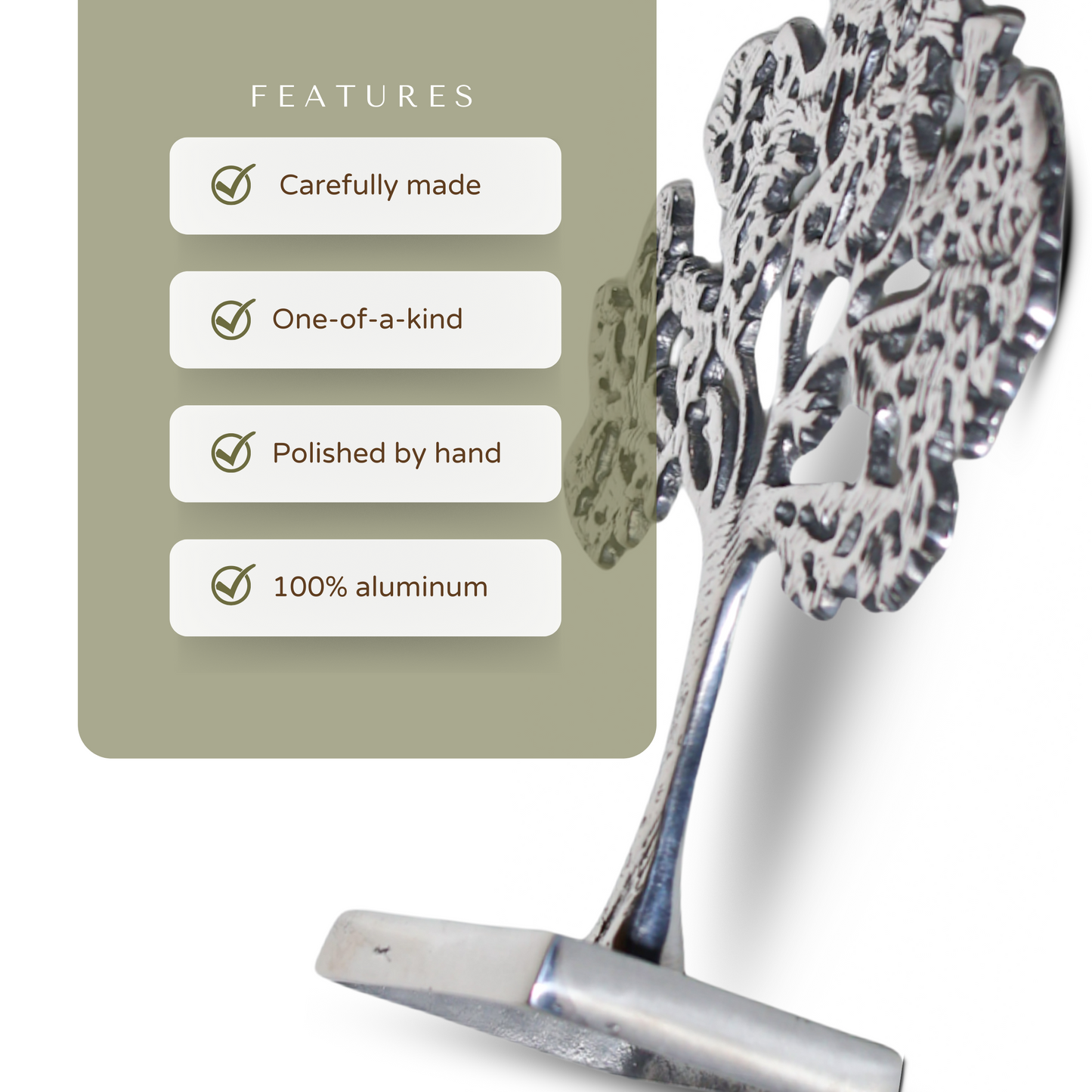 Pewter Tree of Life Table Ornament