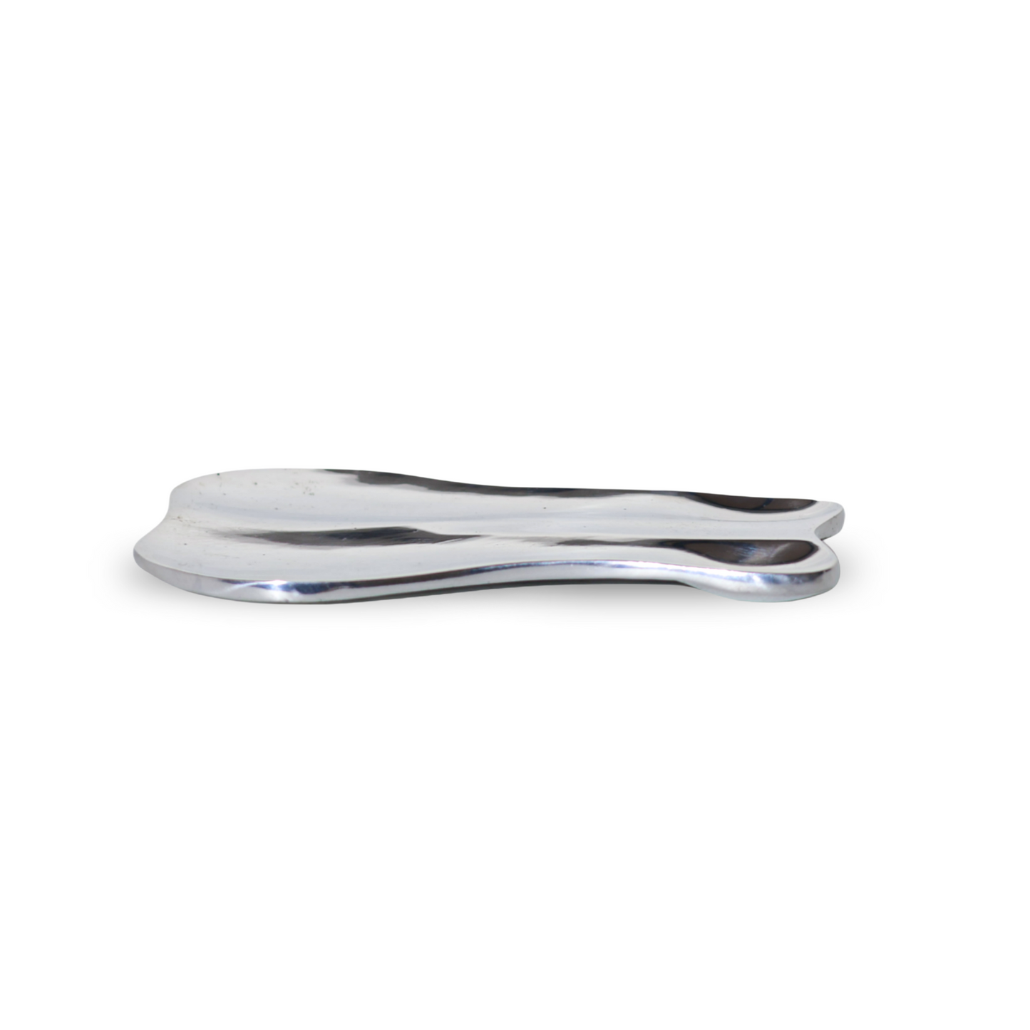 2 in 1 Pewter Spoon Rest, Silver-like Spatula Ladle Holder